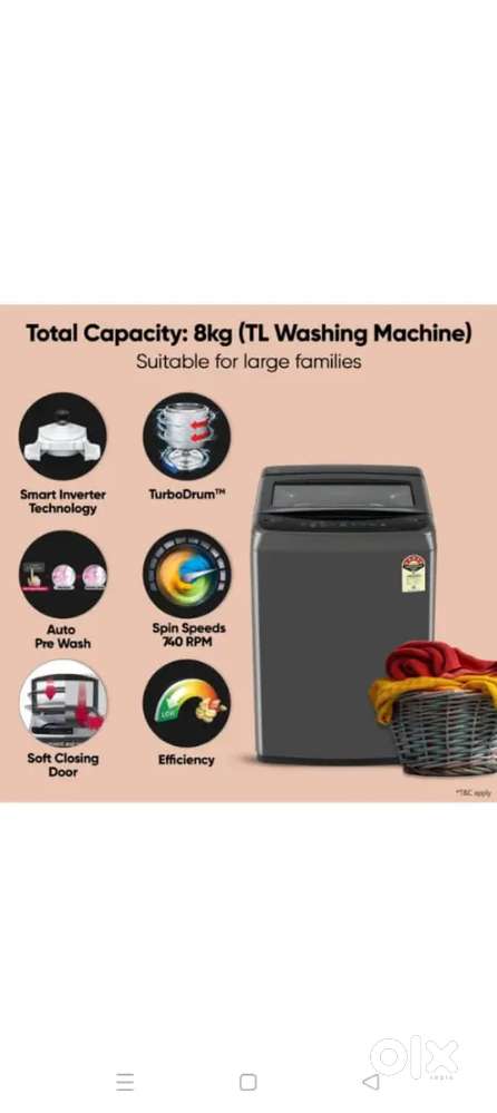 Lg washing machine(one time use only)