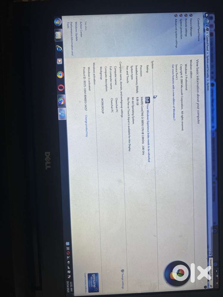Dell laptop window 7