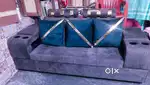 Brand new fabric sofa with pillow 100% Unused