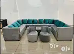 U shape model sofa with pillows