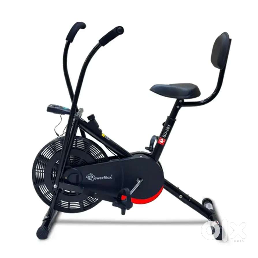 Fitness Air Bike  Dual Action Exercise Cycle  Adjustable Seat