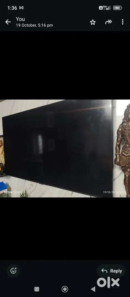Sumsung TV 55 Inch black colour