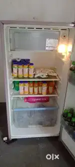 Iron racks, counter and single door fridge 12000/-