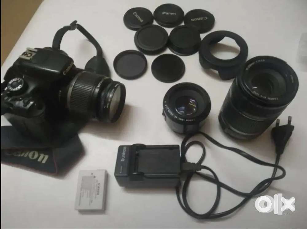 Canon 550D with 3 lens 18-55mm, 55-250mm & 50mm f1.8