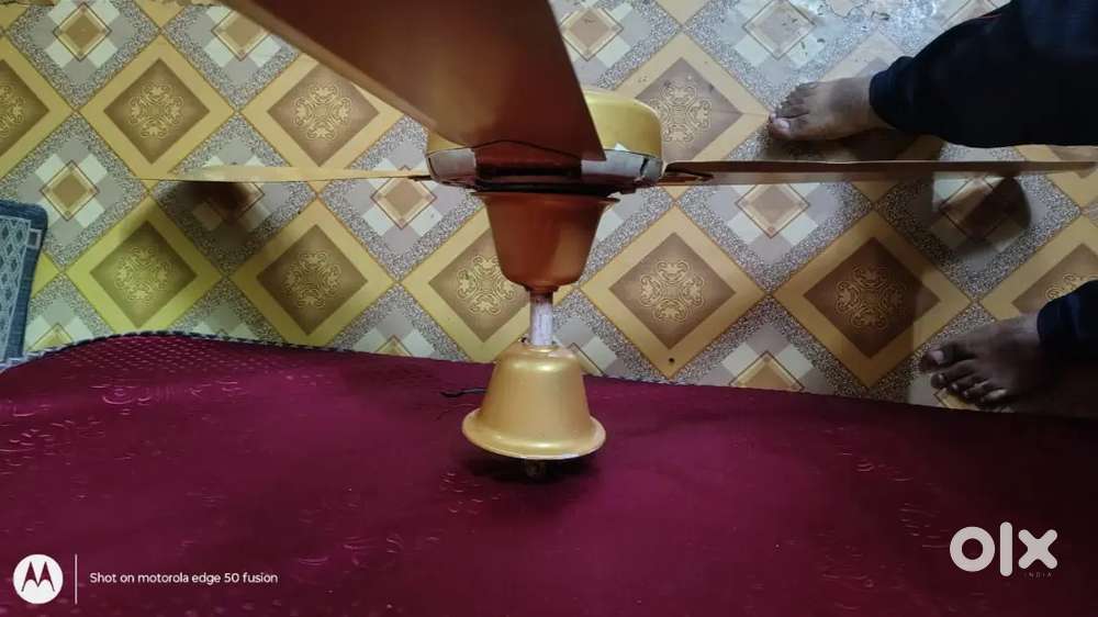 Golden ceiling fan