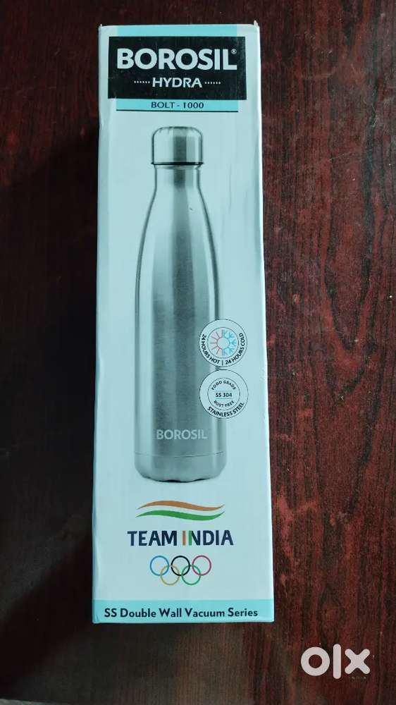Borosil Hydra Bolt 1000 ml Team India Double Wall Vacuum Bottle