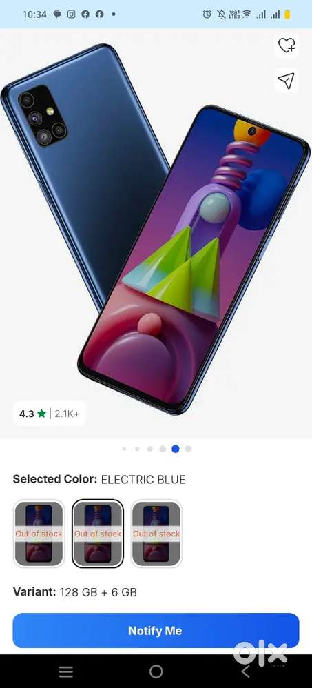 GALAXY M51/6 GB RAM/128 GB INTERNAL/EXCELLENT CONDITION