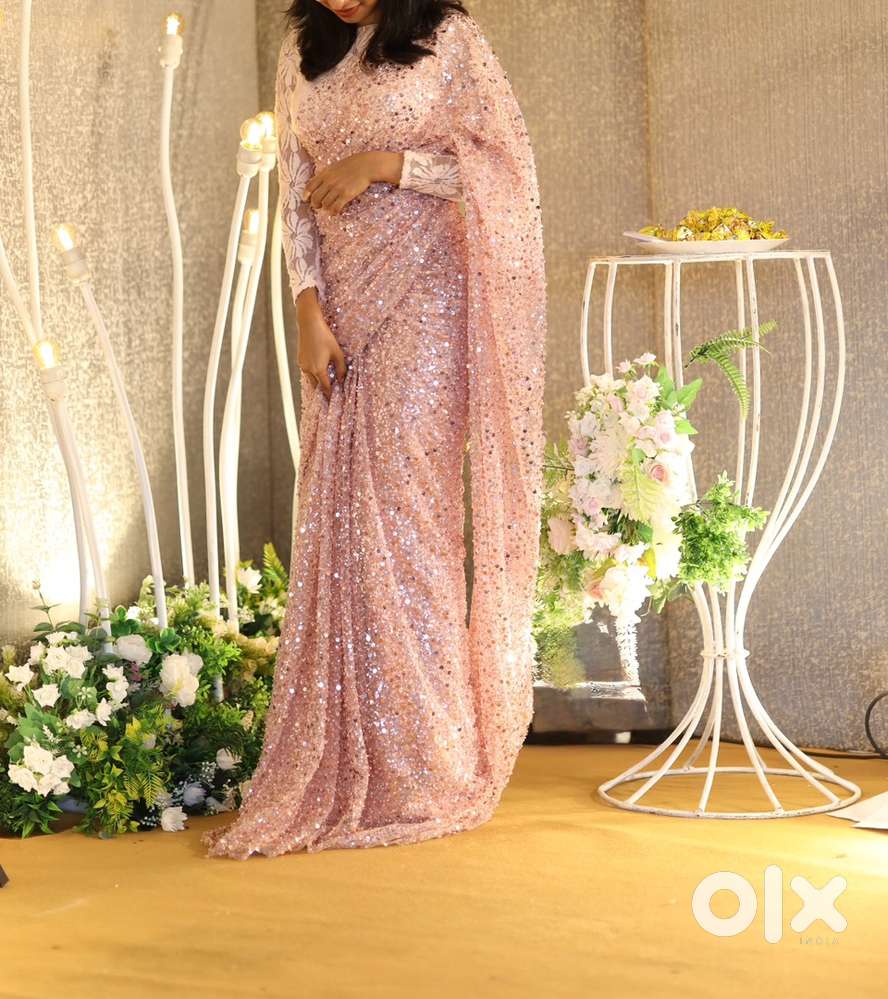 Ready to wear , sequin designer saree with blouse