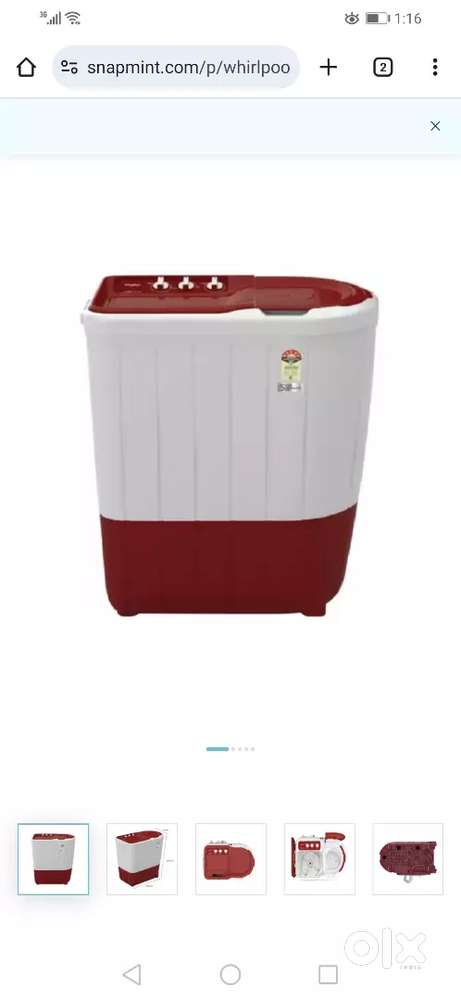 Whirlpool semi automatic washing machine
