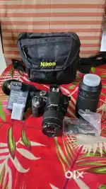 NIKON D3300 DSLR Camera Body with two Lens, original bill, box and bag