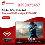 Airtel Air and optical Fiber With wireless DTH Set Top Box 3month free