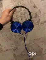 Sony Extra Bass MDR-XB450AP On-Ear Wired Headphones with Mic (Blue)