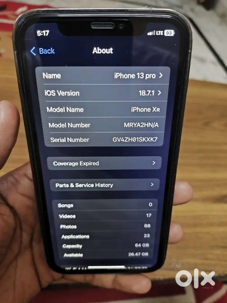 iPhone xr converted to 13 pro