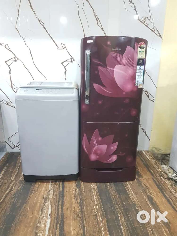 Samsung flower model refrigerator & samsung automatic washing machine*