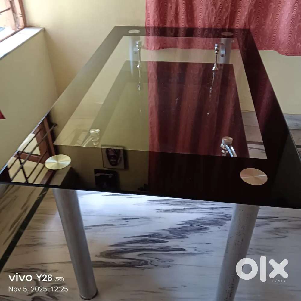 Dining table with six chairs