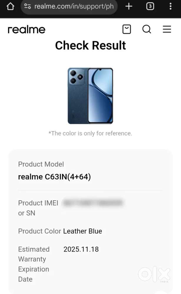 Realme C63 464 GB FOR SALE WITHIN WARRANTY