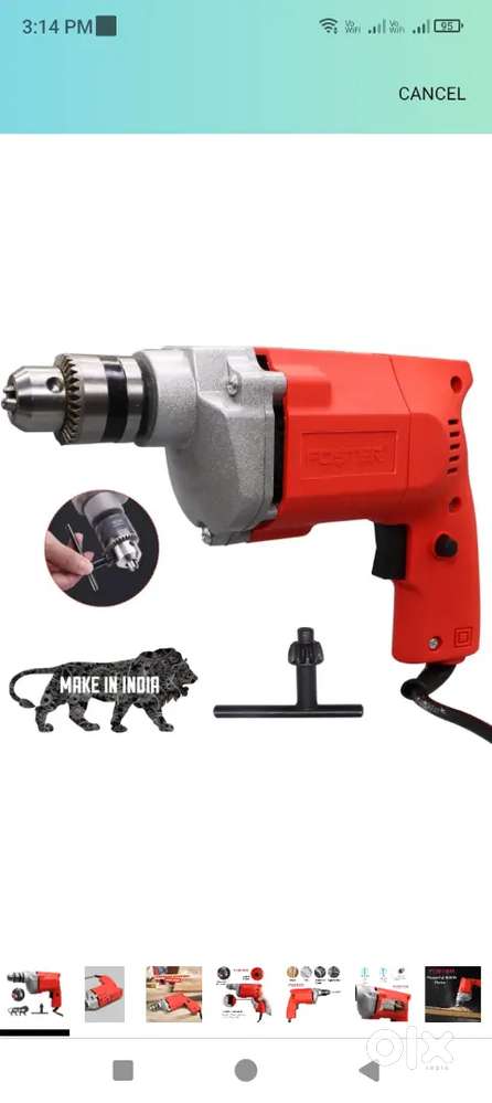 Drill 10 mm unused piece with bits free