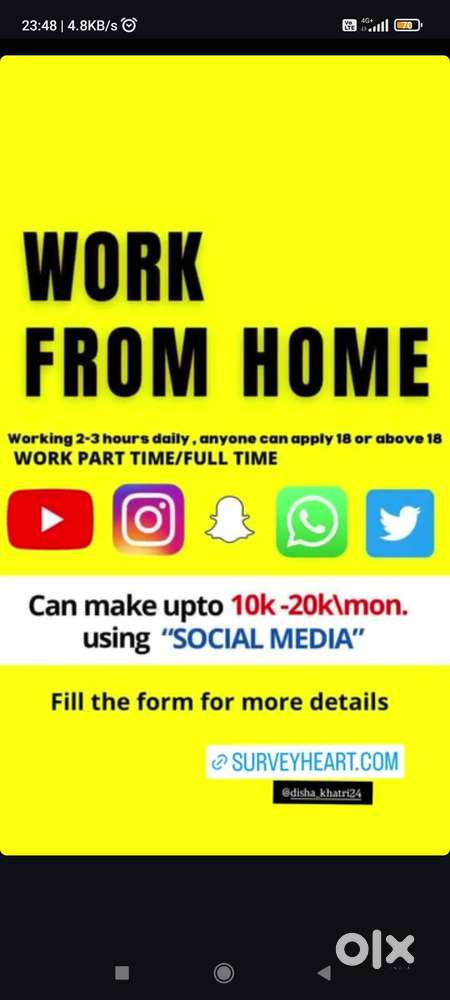 Online work from home
