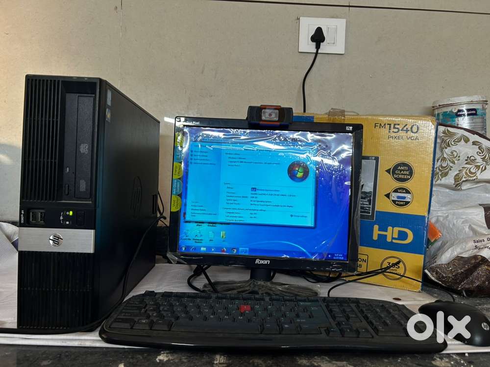 Complete Desktop PC Bundle – HP CPU, Foxin Monitor, Keyboard & Mouse