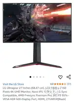 LG Ultragear 27 Inches 68.47 cm LCD 3840 x 2160 Pixels 4K-UHD Monitor
