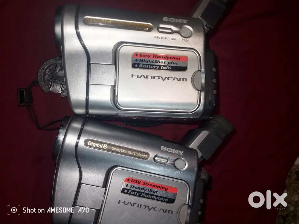 2 Sony handicam camera