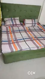 Double bed with box 1 year old not used