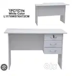 White colour 3drawer table brand new