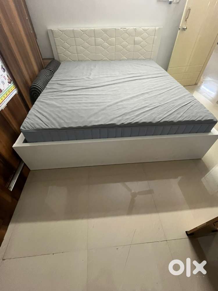 KING SIZE ONE YEAR OLD IKEA BED WITH MATTRESS