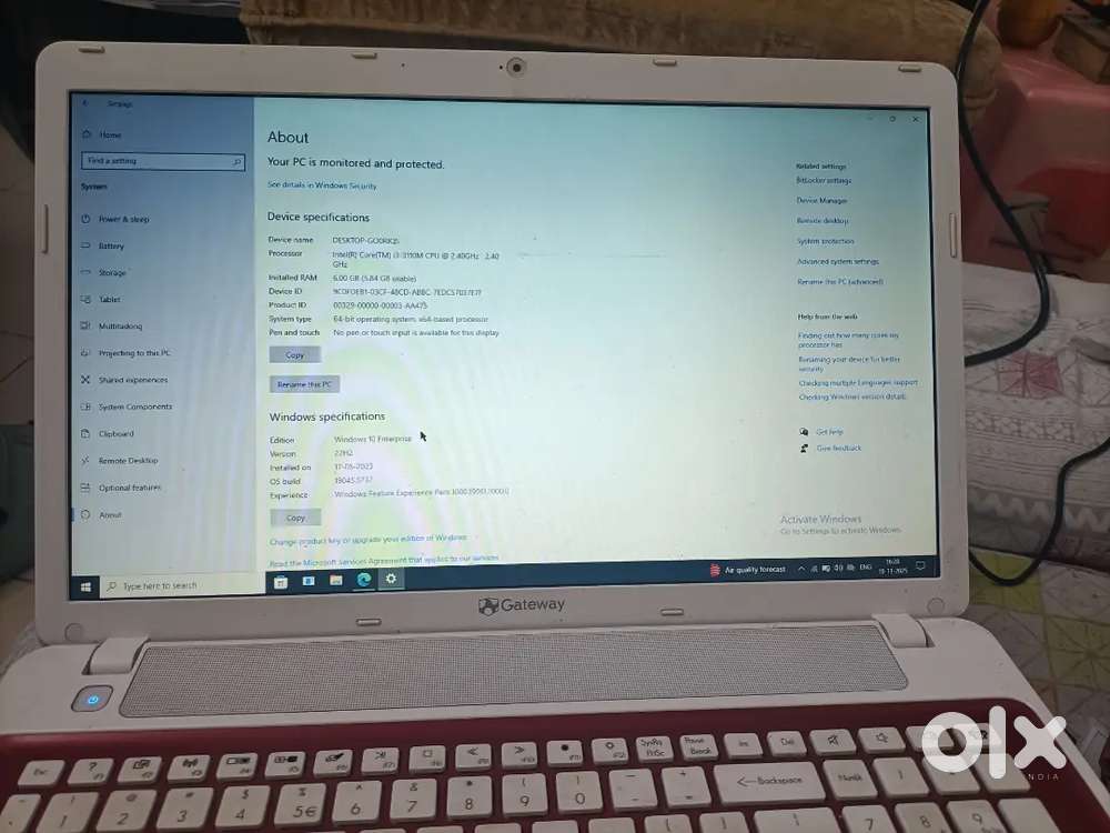 Gateway laptop