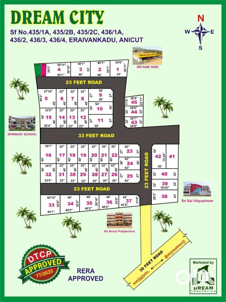 DTCP &RERA approved plots for sales in Chennai to Bangalore NH