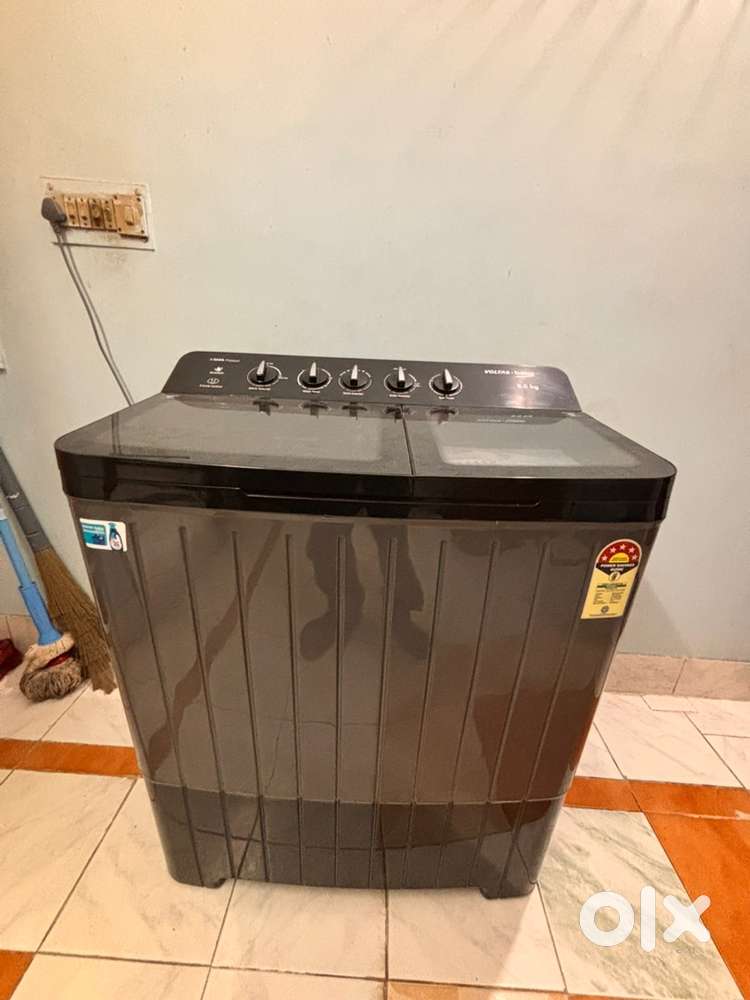 9 kg semi automatic top load black, grey washing machine