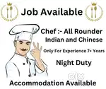 I want all rounder chef indian and Chinese expert