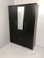 NEW WELL FURNISHED 3 DOOR WARDROBE IN BLACK MATTE FINISHED