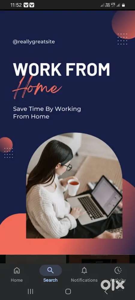Work from home online Work office work