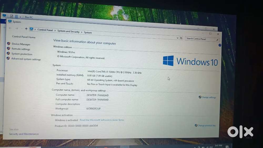 Ram 8GB window 10pro