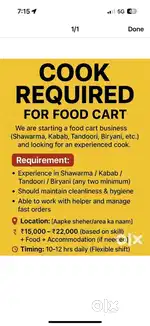 Non veg chef chahiye (pratapgarh-uttar pradesh me)