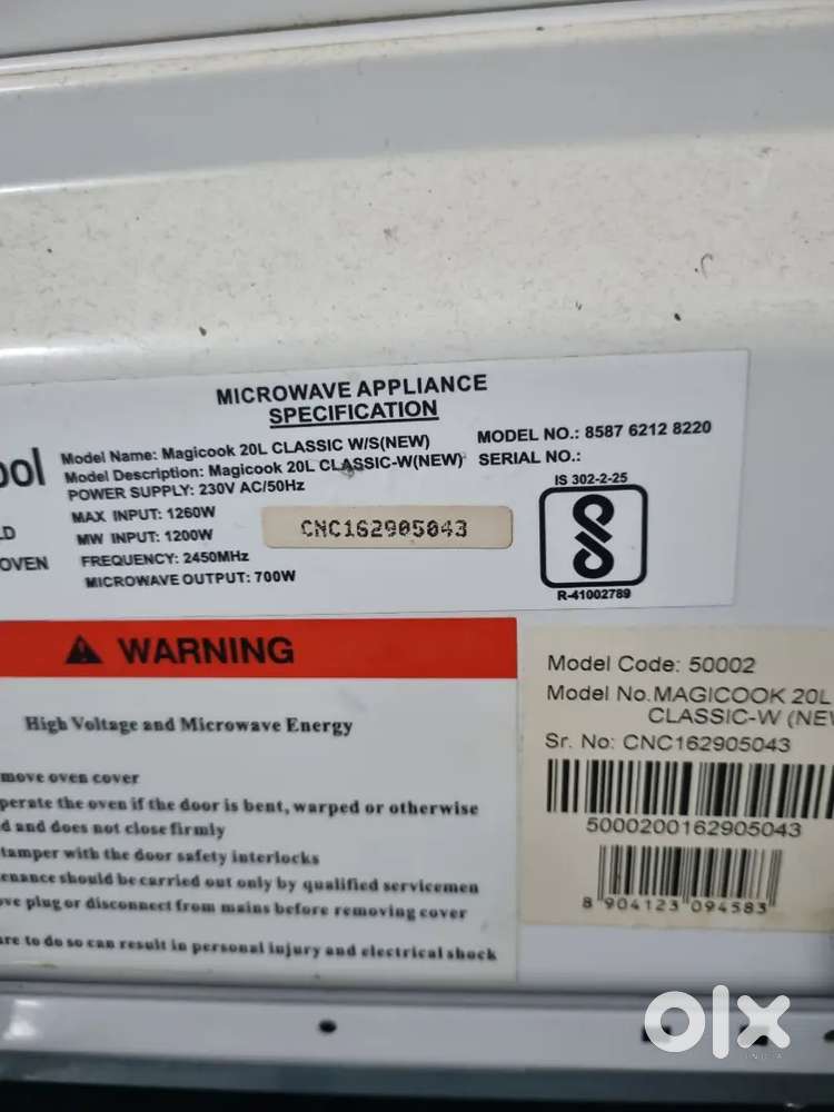 Fully functional Microwave Oven for Sale