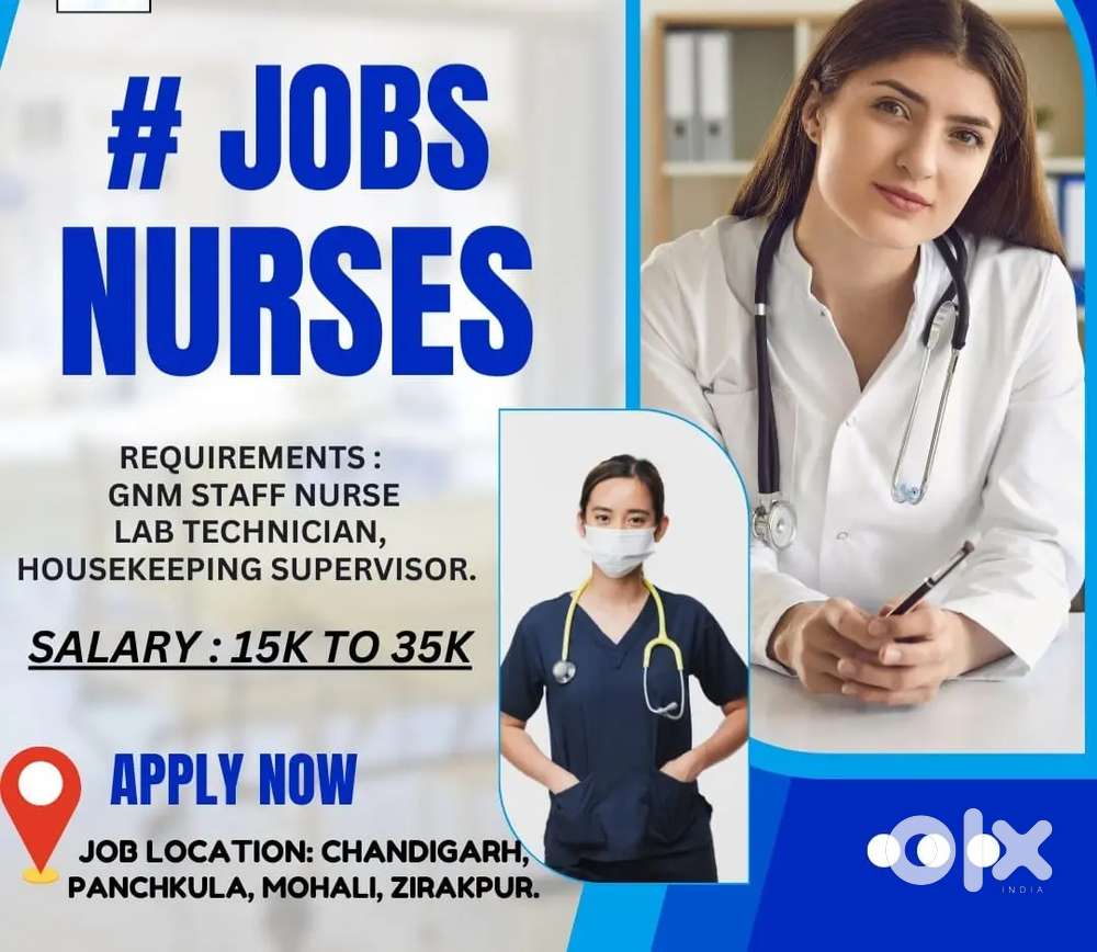 Gnm staff nurse, Lab technician, Pharmacist,G.D staff,required