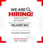 delivery boy ki urgent jarurat hai