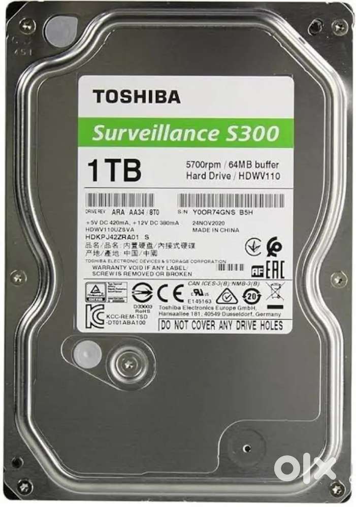 Toshiba 1 tb sata hard disk