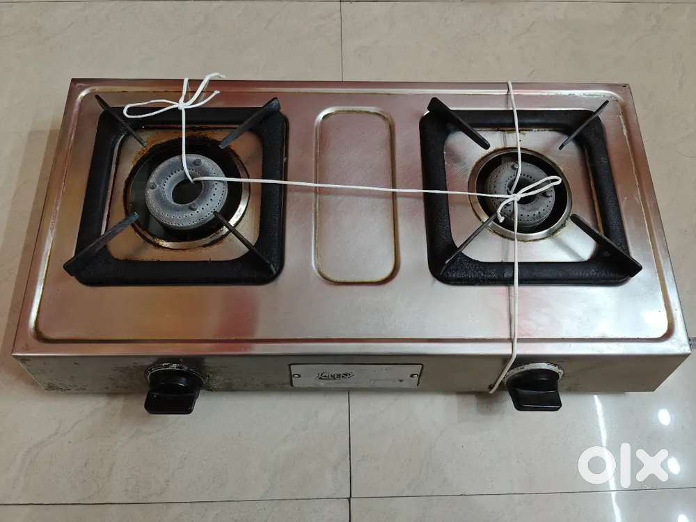 2 Burner Gas Stove - Steel (PNG Ready)