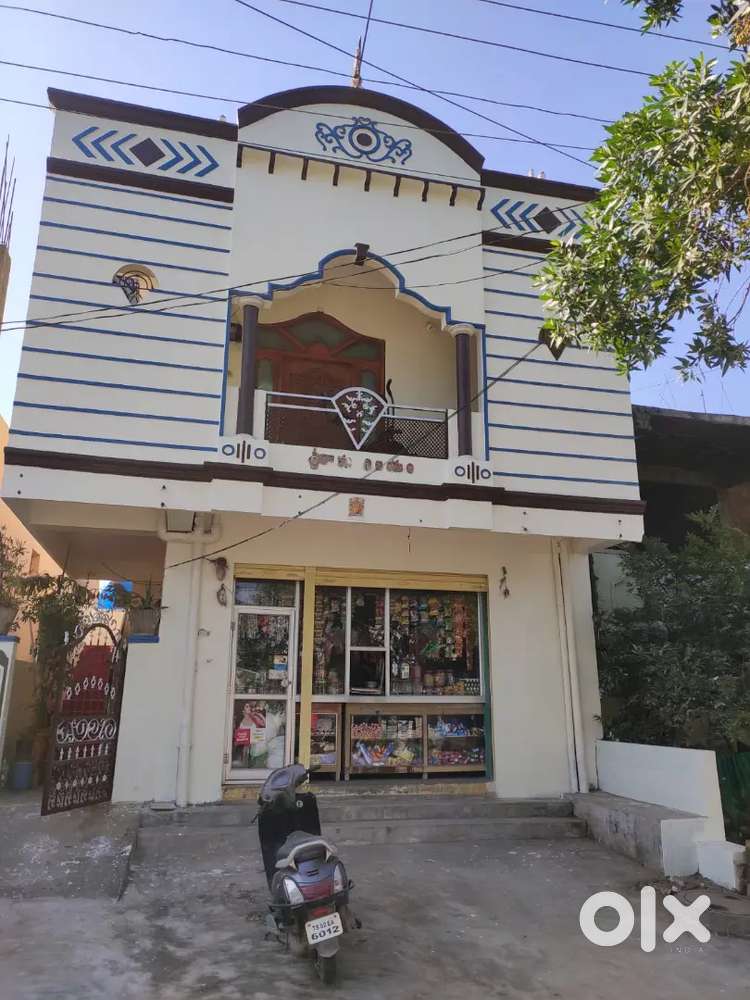 North-facing G+1 semi-commercial house for sale, 111 sq. yards.