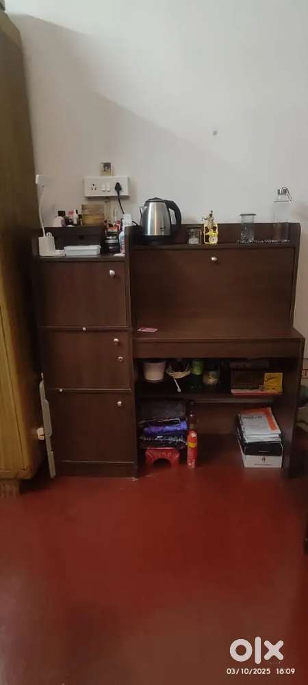 Study table cum 4 shelf wardrobe