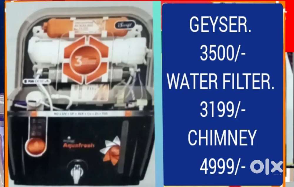 AQUA FRESH WATER FILLTER PURIFIER RO REPAIR & SALE,  GEYSER, CHIMNEY