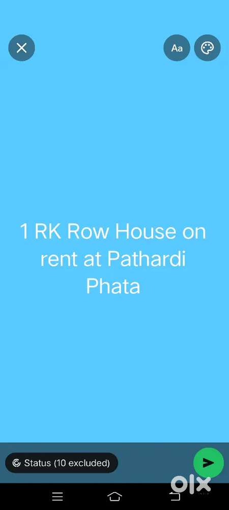1 RK Row House on rent