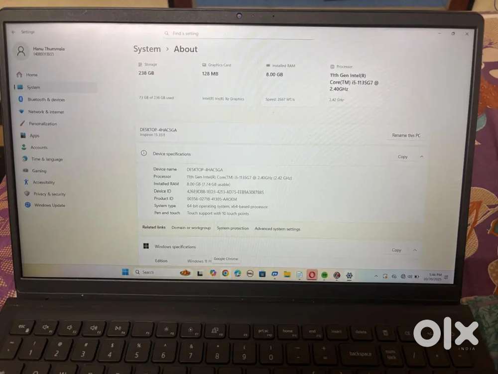 Dell Touch Laptop For Sale