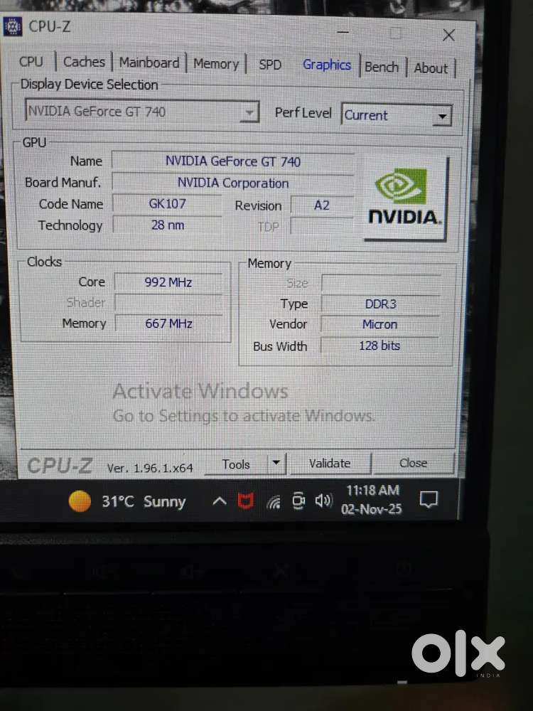 Zotac GT 740 graphics card