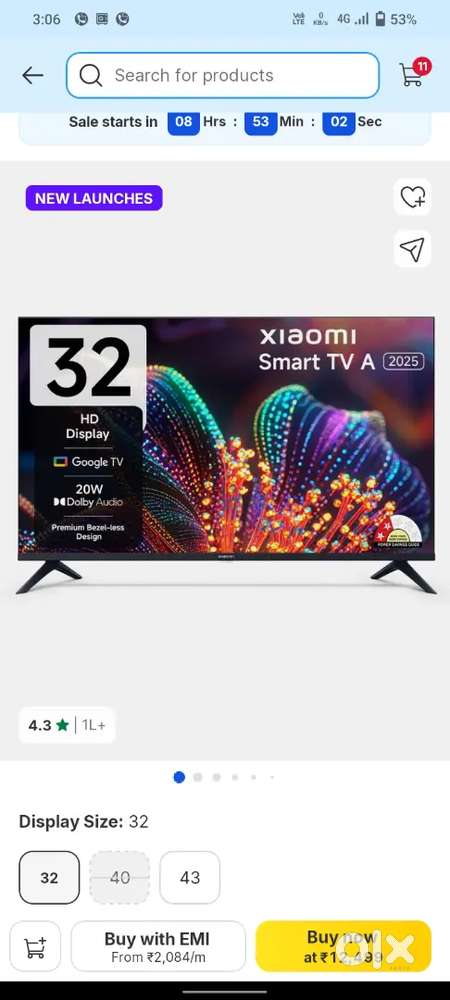 Mi smart google t. V