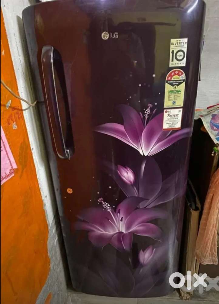 LG fridge 235 litter with wrrenty flower print