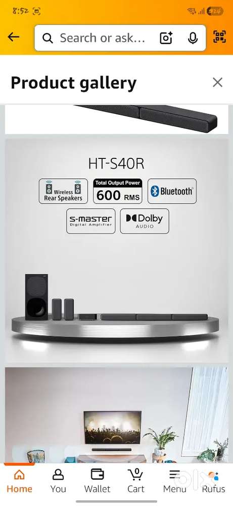 SONY HT-S40R WIRELESS 5.1 DOLBY SYSTEM